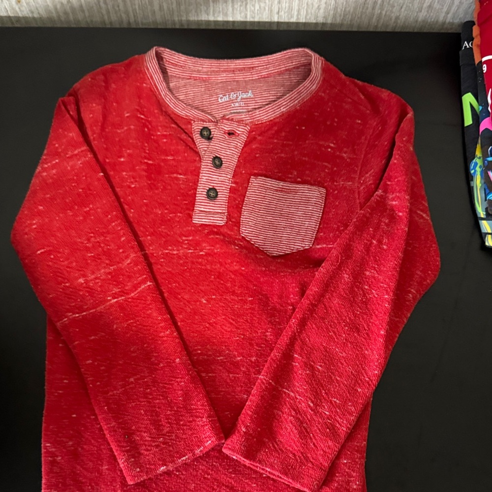 Cat & Jack Red Long Sleeve Tee